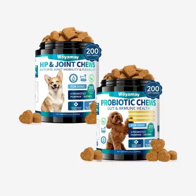 Probiotics & Hip/Joint Supplement Soft Chews for Dogs (Chicken Flavor)