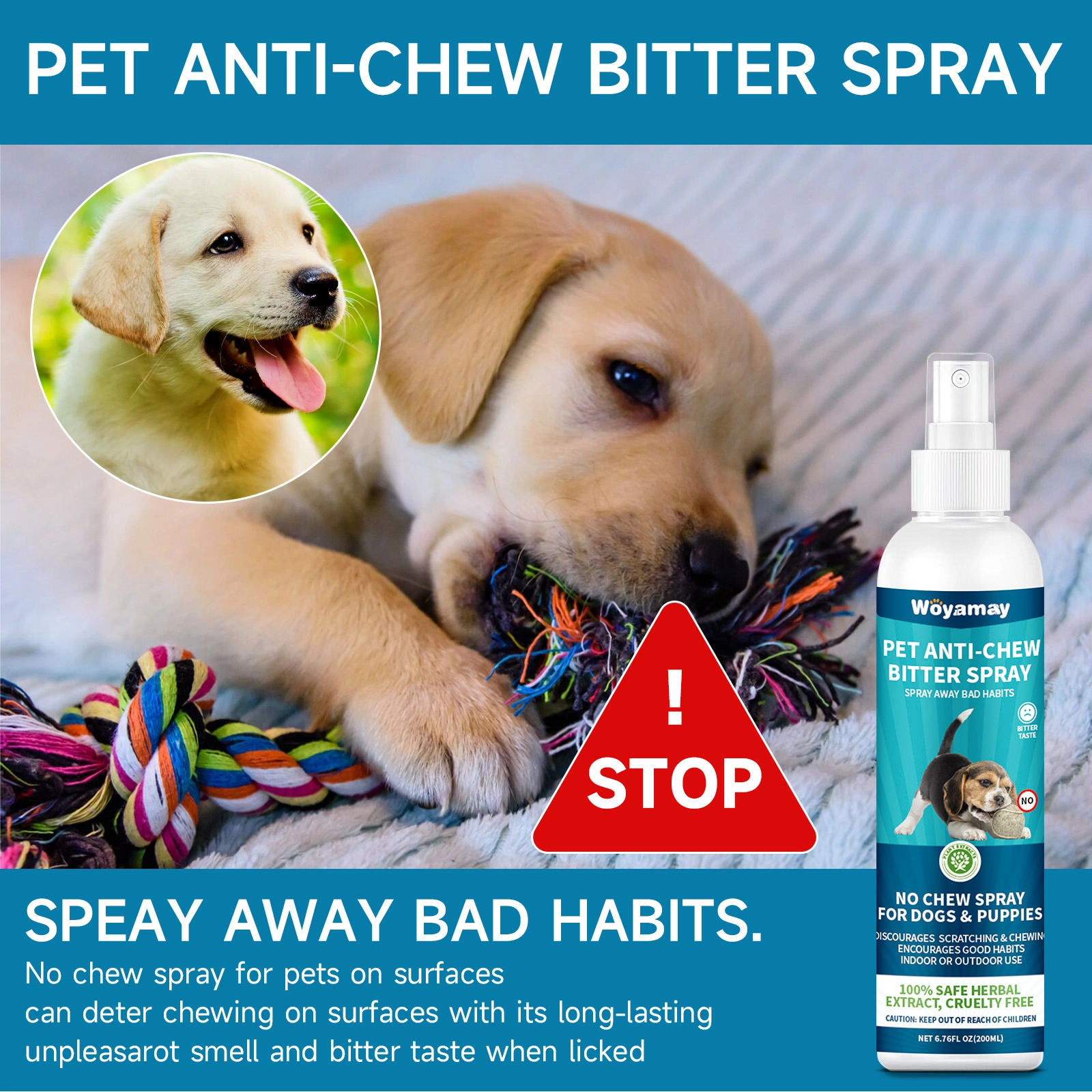 Dog Repellent spray – Bitter Apple Formula with Natural Botanical