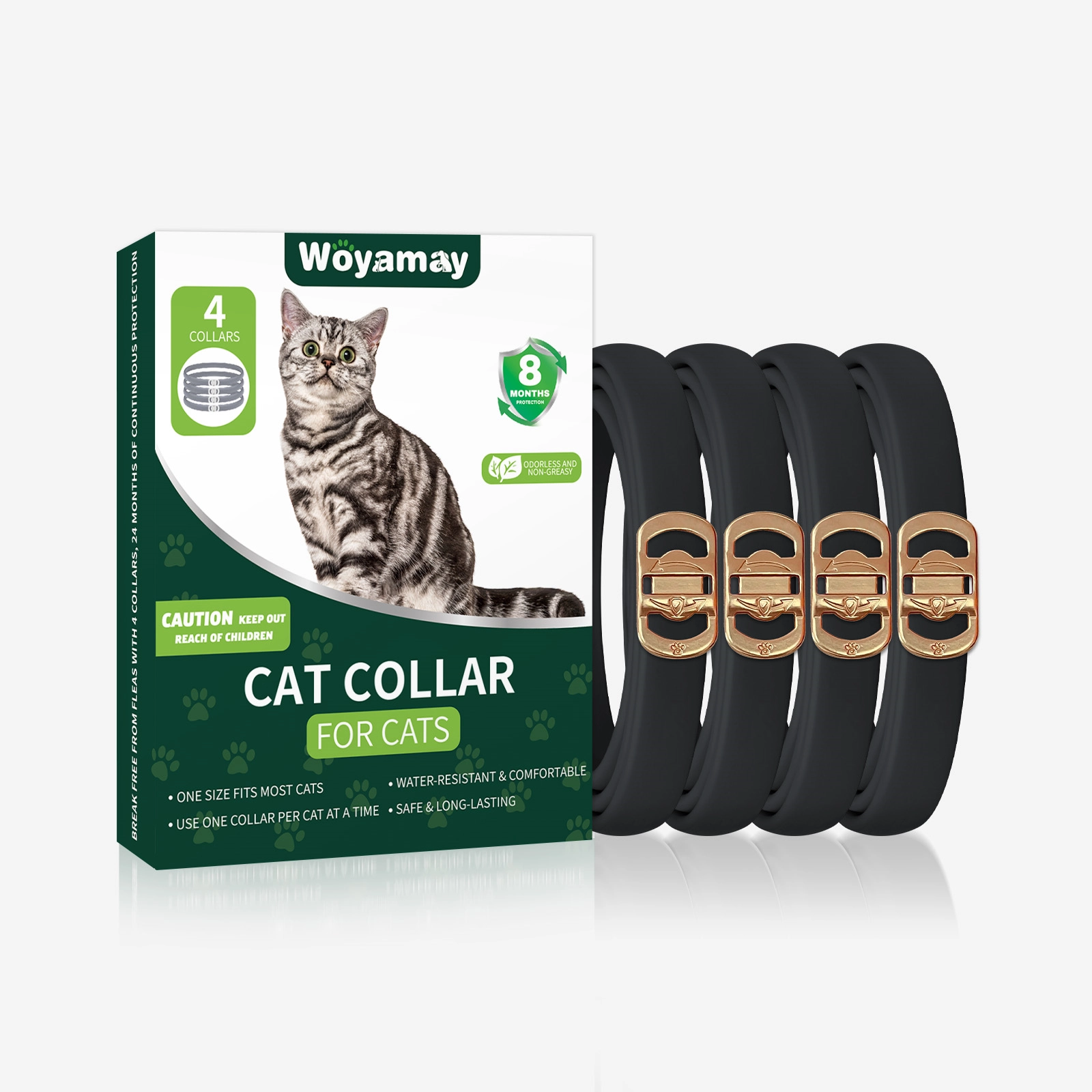 Flea Collar for Cats – Natural Essential Oil-Infused Collar to Help ... - Flea Treatment Collar For Cats With Lemongrass And Eucalyptus Essential Oils